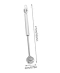 Hemoton cabinet lift support rod, silver metal gas spring with top mounting bracket and bottom round plate, 27 cm long