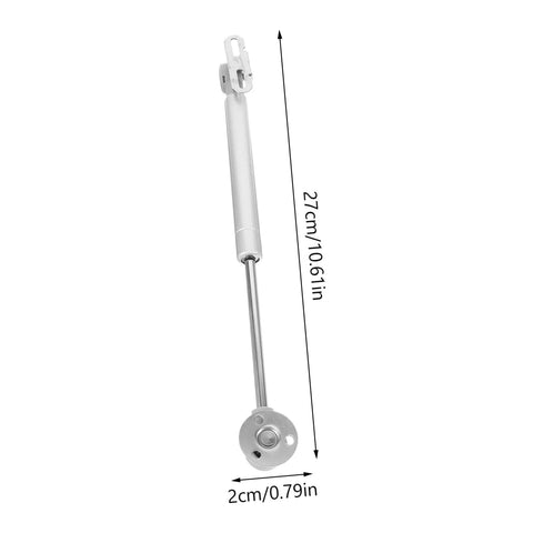 Hemoton cabinet lift support rod, silver metal gas spring with top mounting bracket and bottom round plate, 27 cm long