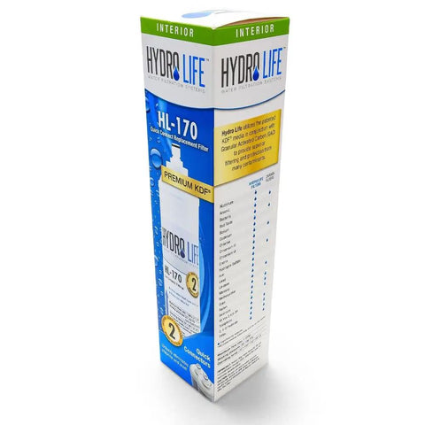HL 170 QC Under Counter Potable Water Replacement Filter White Easy Install Long Lasting Filtration For Your Home Drinking Water Fits Most Under Sink Systems packaging