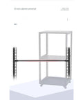 Solid 0.5U Cabinet Horizontal Lacing Cable Management Bar 2 Pack 18.98 Inch mounted in a 19 inch server rack.