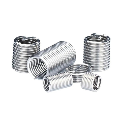 Thread Repair Insert Kit Set With 10 Pieces In Multiple Sizes For Steel Cast Iron And Aluminum Engines And Vehicles Restores Worn Or Stripped Threads Quickly And Securely close-up image