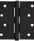 Four Inch Matte Black Interior Door Hinges Value Pack With Three Heavy Duty Leaves Pre Lubricated For Dead Silent Swing and quick install.