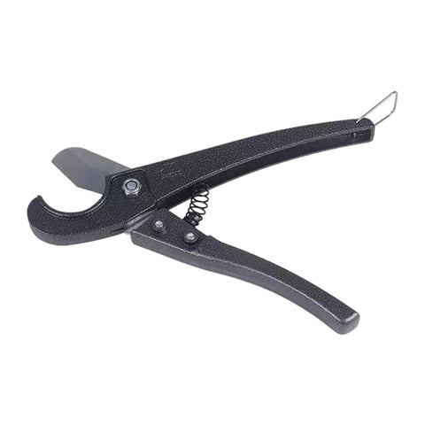 32mm Pipe Cutter With Ratchet Mechanism for PVC Tubing and Plastic Hose, showing the open steel blade and EZ Grip handle.