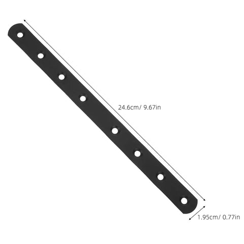 4-Piece Stainless Steel Flat Mending Brackets With Screws For Wood Furniture Repair, Heavy Duty Straight Brace, 24.6cm length