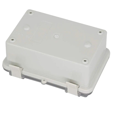 Outdoor IP65 Waterproof ABS Junction Box With Hinged Clear Cover, Universal Project Enclosure, top angle view
