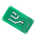 Back view of Heavy Duty 5V 30A Single Channel Relay Module with optocoupler isolation and mounting holes for industrial applications.