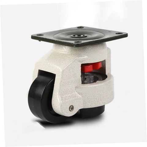 Heavy Duty Leveling Transport Casters 4 Pack With 500kg Capacity For Workbenches, Utility Carts And Equipment, Industrial Plate Swivel Wheels, Adjustable Non Slip, Durable Aluminum Body, Wear Resistant Nylon Wheel, black wheel with aluminum body