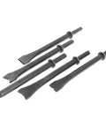Versatile Air Hammer Kit With 8 Pc Chisel Heads For Rust Removal Metal Chipping And Heavy Duty Automotive Repair Tools Built Tough To Chip Old Paint, 8 black steel chisels