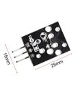 KY-002 SW-18015P Shock Vibration Switch Sensor Module For Arduino Projects, 25x15mm black PCB with 3 pins