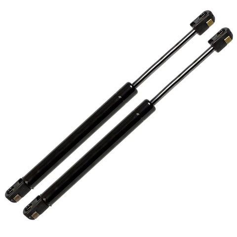 Top Shelf 120 Lb Gas Spring Lift Support Set Of Two featuring black steel struts with 10mm nylon ball sockets for easy installation.