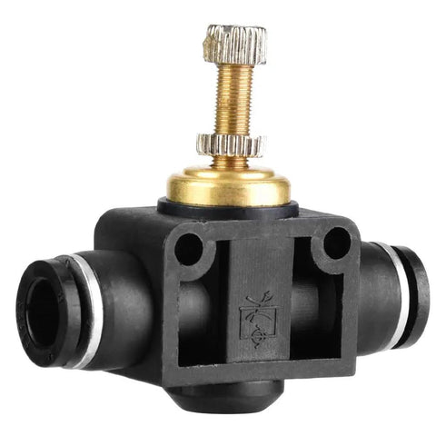 Tough T Shape Pneumatic Fitting With Adjustable Pressure Regulator Valve Quick Connect Tube Adapter For 4mm Air Hose No Sweat Tool Free Snap Fit Hookup Heavy Duty Copper And Plastic Build