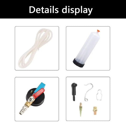 All In One Brake Fluid And Clutch Fluid Extractor Kit For Cars And Motorcycles with silicone hose and durable bottle