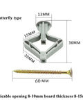10 Sets Plastic Airplane Expansion Pipe Screws For Gypsum Board And Hollow Wall Diy Friendly Curtain And Lamp Installation Kit With 10 Expansion Tubes 10 Toggle Anchors And 10 Screws Aircraft Type showing dimensions