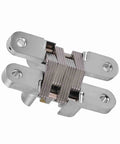 Sturdy 180 Degree Hidden Cabinet Hinges 68.8mm For Round Corner Doors Easy To Attach Backset 94mm Stainless Steel Zinc Alloy Rustproof Silent