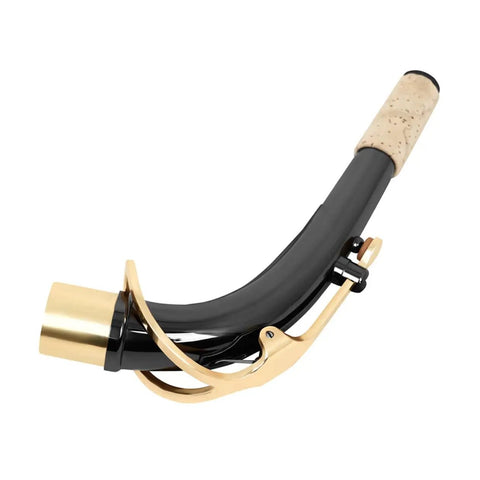 Curved Metal Neck Replacement For Alto Saxophone With Cork Sheet Black Nickel Plated Bend Neck Repair Kit Easy Pro Grade Sax Maintenance Accessory