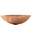 Side view of Strauss Dual Mount Handmade Pure Solid Copper Bath Sink 19 Inch Naked Copper, showcasing its artisan crafted design.
