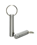 Solid 5MM Quick Release Pin For Line Array Speakers, stainless steel construction with keyring for easy handling.