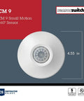 Ceiling Motion Sensor For Open Offices And Classrooms, 360 Degree PIR Occupancy Sensor, wireless 4.55-inch diameter