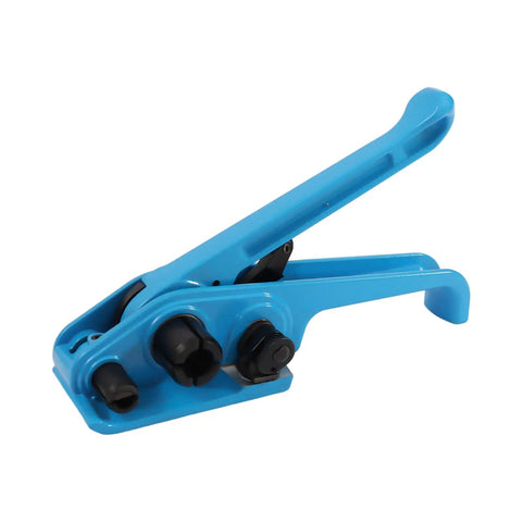 Blue tensioner from Banding Strapping Kit with Tensioner and Sealer, Steel Cast Aluminum Tool, Heavy Duty Industrial Grade