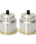 Two Pack Boat Cup Holder Inserts Built From Marine Grade Stainless Steel With Drain Fits Standard Three Five Eighth Inch Hole Saw