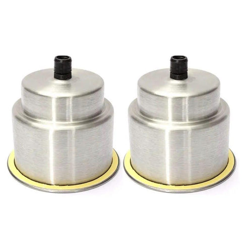 Two Pack Boat Cup Holder Inserts Built From Marine Grade Stainless Steel With Drain Fits Standard Three Five Eighth Inch Hole Saw