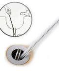 Sink Drain Overflow Cleaning Brush 17.7 Inch Long Flexible Hair Catcher For Stubborn Clogs No Fuss One Half Inch Diameter Sewer Cleaner Tool