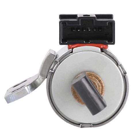 CVT transmission step motor with black top connector, silver round housing and square drive shaft