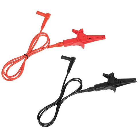 Red and black Alligator Clip Test Leads 3 Foot Heavy Duty Banana Plug Replacement Leads For Multimeters And Clamp Meters visible