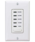 No Fuss In Wall Countdown Timer With 5 15 30 45 60 Minute Modes Electronic Auto Off Silent Operation White Finish CFL Compatible