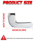 Chrome rear bumper end cap, side view, pair for Toyota Tacoma 2016–2023, without parking-sensor holes