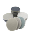Grab This 48 Piece Set Of 2 Inch Flocking Sanding Sponge Discs With Hook And Loop Backing For Smooth Car Polishing Jobs That Peel Easy And Vent Dust Like A Boss - assorted gray and blue sponges