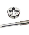 Pro Grade Left Hand Half Inch By Twenty UNF Tap And Die Set For Milling And Machining, Straight Fluted LH Thread Tap Die