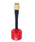 Red 5.8GHz 3dBi RHCP FPV antenna with RP SMA inner hole, directional design for RC racing drones and quadcopters, easy install