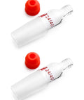 24 By 40 Standard Taper Inner Joint Thermometer Adapter Set Borosilicate Glass 2 Pack For Precise Vapor Temperature Readouts In Lab Glassware Classroom Friendly Pro Gear For Benchtop Setups, 24/40 borosilicate glass adapters with red caps