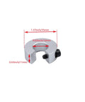 Four Pack SBR16 16mm Linear Rail Stop Collars Set Aluminum Alloy Shaft Lock Rings for CNC Tools Easy Install With M4 Set Screws Strong Durable and Precise Shaft Positioners, showing dimensions and set screws.