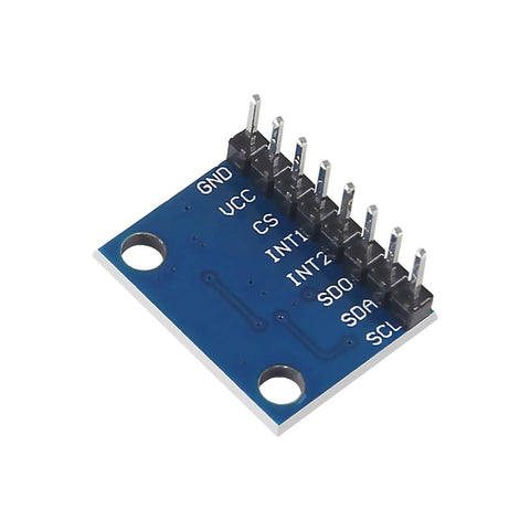 ADXL345 3 Axis Accelerometer Sensor Module With I2C And SPI Interfaces For Raspberry Pi And Microcontrollers Ultra Low Power Tilt Sensor 13 Bit Resolution 16g Range 4 Pack blue PCB with pin headers