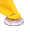 Detail of yellow suction cup base for Jeffergarden Cordless Mini Bench Grinder With Dual 2.8 Inch Grinding Wheels And Four Suction Cups For Sanding Sharpening Polishing Featuring Powerful 5500 Rpm Motor And 150 Watts Of Raw Power Ideal for Quick Jobs on The Go.