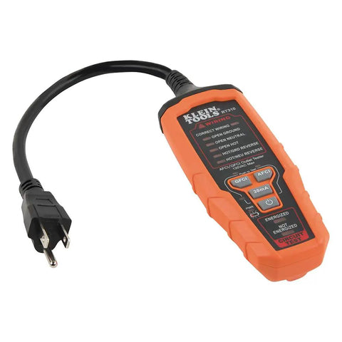 Pro Grade AFCI and GFCI Outlet Tester for North American Receptacles, Comprehensive Wiring Fault Detection device with plug.