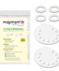 Replacement O Ring Kit With Two Membranes For Harmony Manual Breast Pump BPA Free FDA Registered Medical Device Easy Replacement To Restore Suction And Pump Performance, 4 O-rings and 2 membranes in pouch