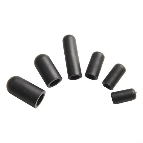 Assorted rubber caps from 105 Piece Rubber Vacuum Cap Kit With Assorted Hose End Sizes For Automotive Carburetor And Manifold, High Temp Seals