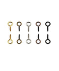 Sweet Gear Mini Screw Eye Hooks Rolling As A Hella Thick 750 Piece Multicolor Stash Built Tough For Easy DIY Jewelry Making Resin Crafts And Hanging Lightweight Parts. Multicolor metal hooks, 14x7mm.