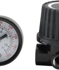 Regulator And Gauge Kit For One Quarter Inch NPT Air Compressors And Tools Adjustable Pressure Regulator With Clear Gauge