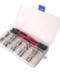 Inline AGC Fuse Holder Kit With 5 Pieces 6x30mm Screw Type 16 AWG Wire And 100 Fast Blow Glass Fuses 6x30mm Assorted Set 0.5A To 15A