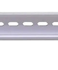 DIN Rail Mounting Bracket for 19 Inch Rack Systems Slotted Aluminum Alloy Beefy Rack Ears Kit Slim 17 Inch Length 35mm Width 7.5mm Height Heavy Duty Rack Mount Solution shown in side view