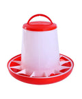 Heavy Duty Plastic Hanging Chicken Feeder For Coop No Nonsense Design Quick Assembly Automatic Poultry Feed Dispenser.