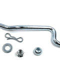 Deck Lift Arm Kit For John Deere L100 LA D Series Tractors With Front Draft Rod Arm Ball Spring Locking Pin Washer And Lock Nut Replacement Parts For Easy Install And No Hassle Performance. chrome steel linkage kit with pin, washer, and nut