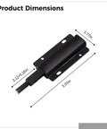 Press To Open Cabinet Latch Kit 10 Pcs Aluminum Alloy Cabinet Catch dimensions 5.55x1.77 inches in black finish