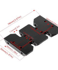 Carbon Fiber RC Crawler Chassis Frame Kit For LCG Axial SCX10 Capra 1 To 10 Scale, black skid plate with dimensions shown