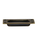 2 Pack Recessed Door Edge Pulls For Sliding Doors Antique Brass Finger Pulls For Cabinets And Closets With Screws 85x31x13 Mm