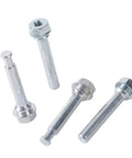 Smooth Shifting Front Brake Caliper Slider Bolt With Dust Boots Bushing Kit For Ford Fiesta MK6 MK7 2008 To 2017 Heavy Duty Guide Pin Replacement, silver steel pins